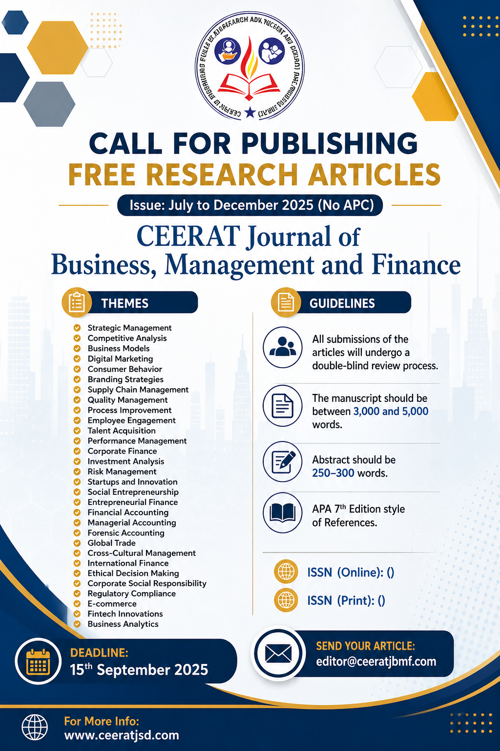 					View Vol. 1 No. 1 (2025): CeeratJBMF No 1 & Vol 1 July to December 2025
				